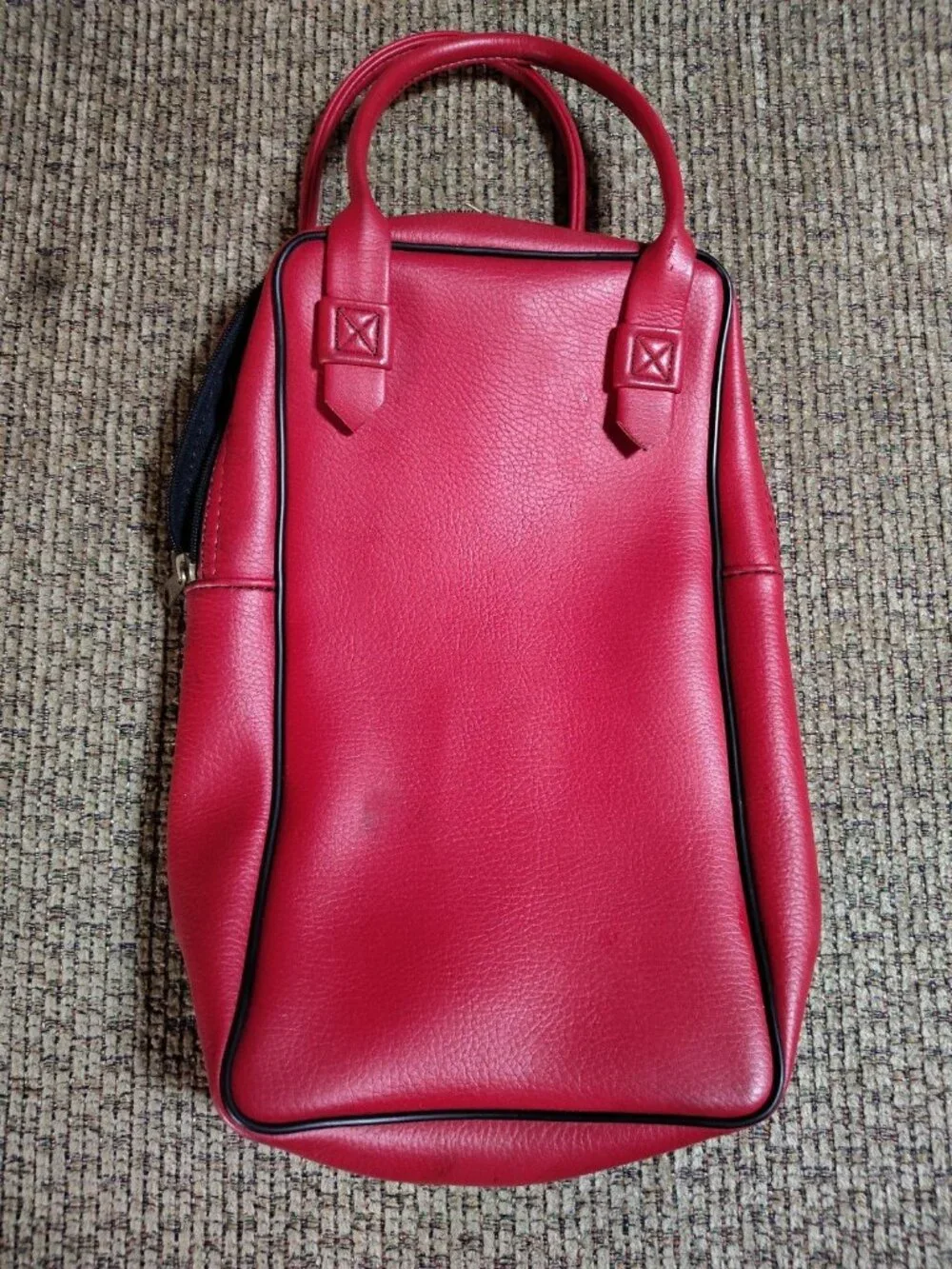 Vintage Hazel Wine Bag Holder Red Made In USA Retro Cottage Stillwell